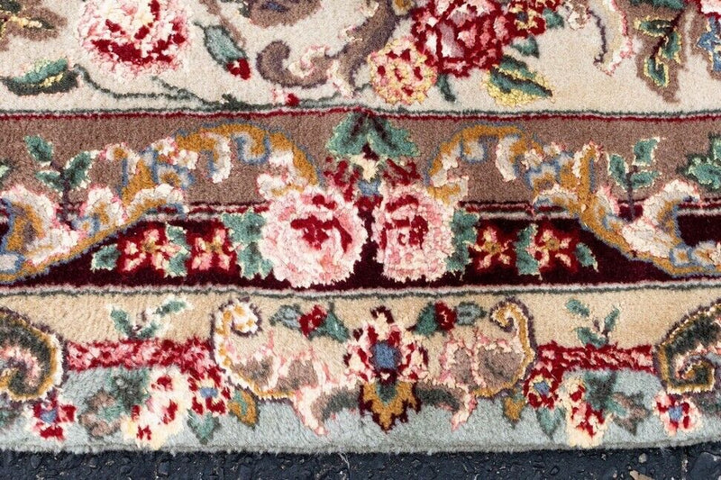 French Aubousson Design Hand Knotted Rug 9’x12’