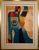 Neal Doty Abstract Surrealist Triptych Signed Serigraph on Paper 93/99 Framed