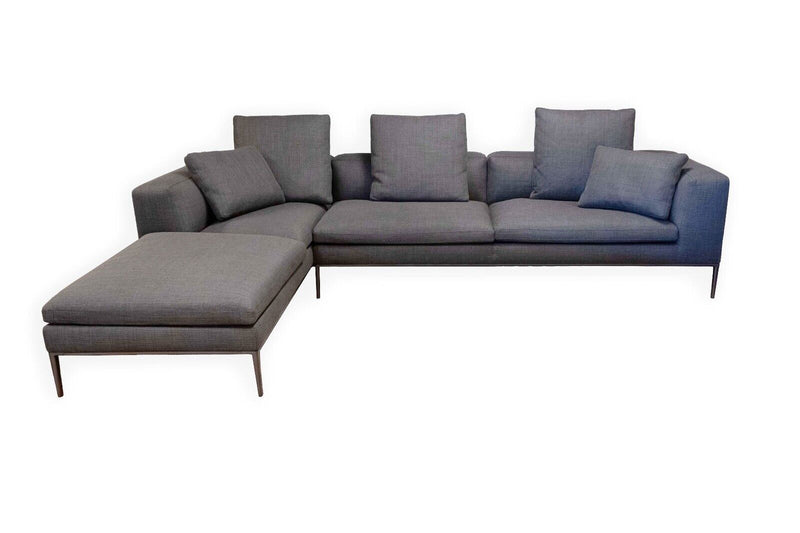 B&B Italia "Michel" Gray 2 Piece Sectional Sofa Contemporary Modern A. Citterio