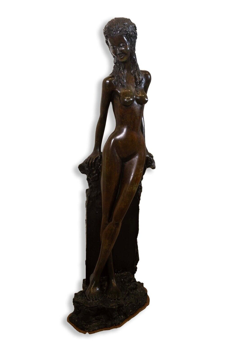 Art Deco Nouveau Modern Female Nude Bronze Decorative Figurative Sculpture