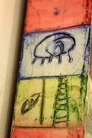 Contemporary Modern Deborah Putnoi Collage & Paint on Wood Painting