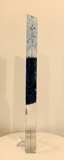 Contemporary James Nani Modern Lucite with Blue & Green Sculpture 1980s