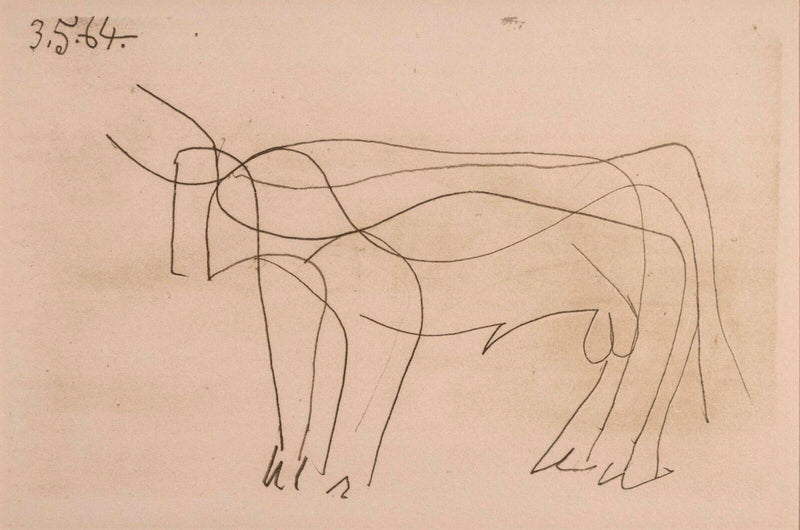 Pablo Picasso Untitled Le Gout du Bonheur Modern Lithograph on Paper 1970 Framed
