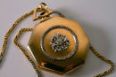 Longines Swiss Octagon Art Deco Pocket Watch with Chain 1918