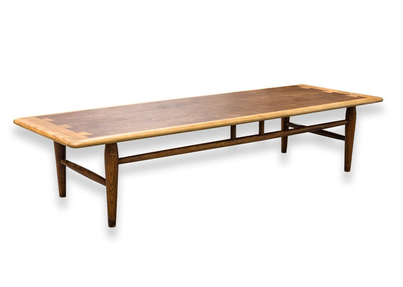 Mid Century Modern Lane Walnut Wood Low Rectangular Coffee Table