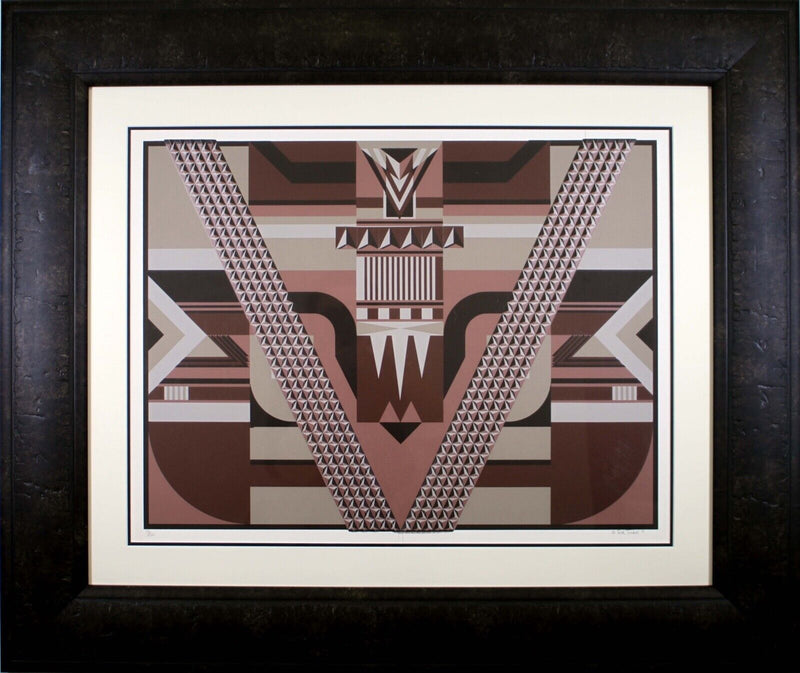 Rick Tunkel Postmodern Op Art Abstract Geometric 3D Serigraph 35/250 Framed 1981