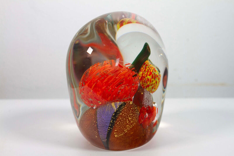 Collette Fortin Signed Contemporary Orange Underwater Coral Design Studio Art