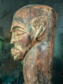 Vintage Primitive African Baule Wood Carved Figure Table Sculpture Man