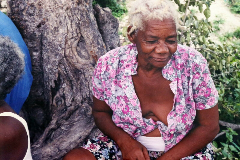 Chantel James Haiti Elderly Woman Photograph Framed Signed