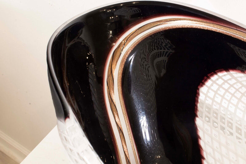 Leone Panisson Signed Italian Murano Glass Vase Vetreria Bisanzio Gallery 2014
