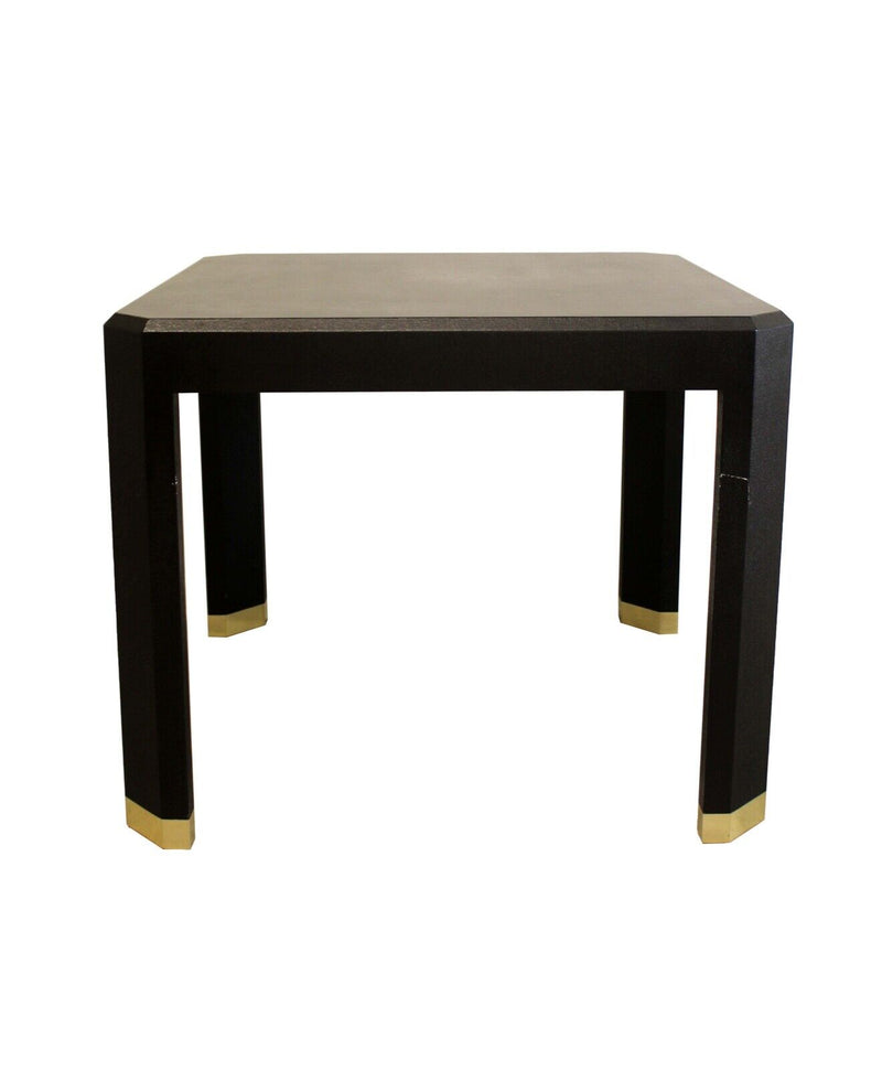 Mid Century Modern Springer Style Grasscloth & Brass Dinette Game Table