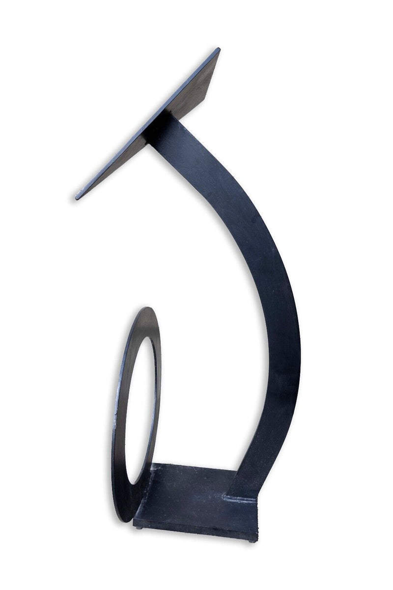 Robert D. Hansen Black Forged Metal Arrow Outdoor Sculpture Contemporary Modern