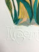 Mid Century Modern Unframed Gemini Zodiac Judith Bledsoe Hand Signed Lithograph