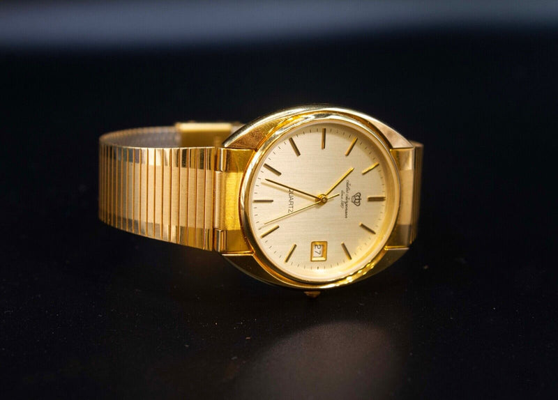 Jules Jurgensen Quartz Wristwatch Gold and Silver Stainless Steel
