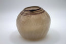 Willem Heesen Contemporary Earth Toned Art Glass Vessel with Swirl Line Design