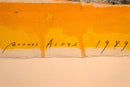 Perez Celis Buenos Aires Abstract Oil Painting on Paper 1989