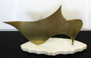 James Nani Slipper 97 Gold Abstract Marble Base Sculpture