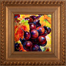 Simon Bull Grapes Giclee Signed Unique Acrylic Painting on Verso Framed 11/195