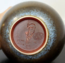 Mid Century Modern Ceramic Bowl Vase Signed Berndt Friberg Gray Hare Glaze 1960s