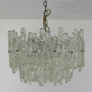 Mid Century Modern Large Lucite Kalmar Ice Light Fixture Chandelier 1970s