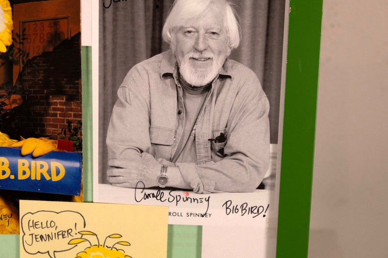 Carroll Spinney Big Bird Signed Sesame Drawing, Personalized Letter, & Script