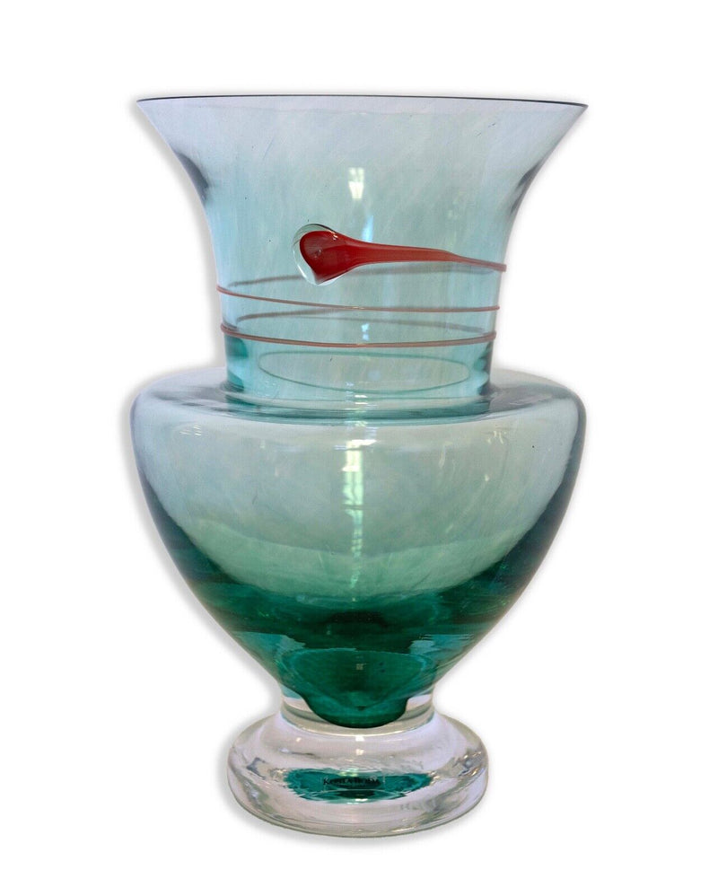 Monica Backstrom for Kosta Boda Serpent Signed Crystal Glass Vase Sweden 49232