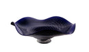 Contemporary Modern Ron Mynatt Cobalt Fluted Signed Art Glass Bowl