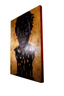 Christopher Adam Williams Lift Every Voice Diptych Oil on Canvas w/ Cu Au Leaf