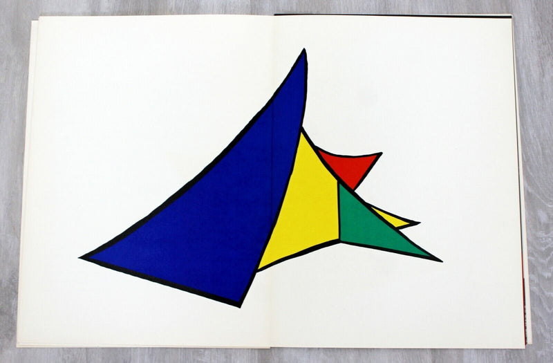 Mid Century Modern Calder Stabiles Paper Art Book Suite of 8 Lithographs 1970s