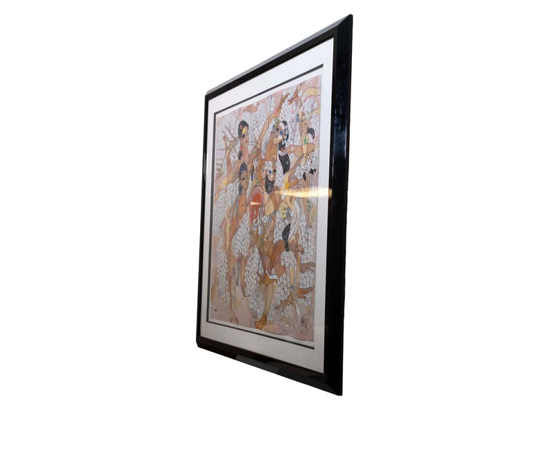 Jiang Tie Feng Spring Signed Contemporary Serigraph on Paper 236/293 Framed 1989