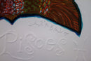 Judith Bledsoe Pisces Zodiac Hand Signed Contemporary Lithograph 108/250 Framed