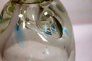 Richard Ritter Modern Clear Glass with Blue Vessel Sculpture AMC 1970s