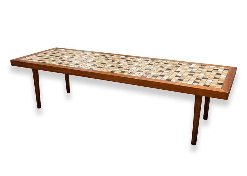 Mid Century Modern Marshall Studios Martz Tile and Wood Rectangular Coffee Table