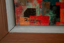 Robert Quigley Signed Modern Cityscape Abstract Oil Painting on Board Framed