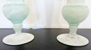 Mid Century Modern Pair of Seguso Vetri D'Arte Glass Vases Vessels Italy Signed