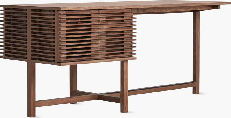 Mid Modern Style Nathan Young Design Within Reach Walnut Line Storage Desk New