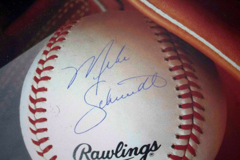 Mike Schmidt Signed Rawlings Vintage Poster 1991