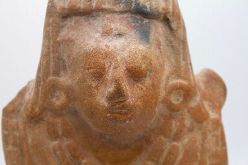 Pre-Columbian Mexico Mayan Rattle Terracotta Pottery Historic Artifact