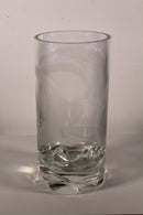 Art Nouveau Glass Vessel with Female Nude Etched Design Signed Madden