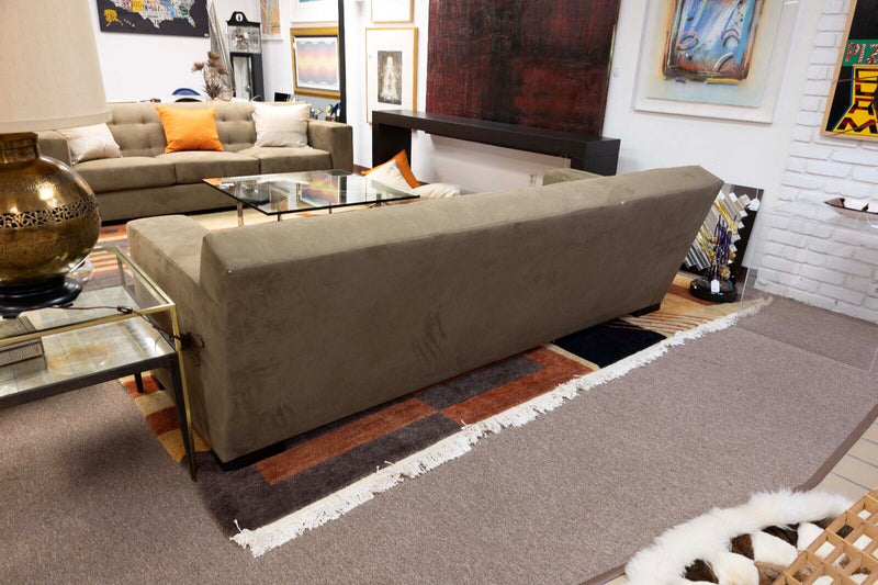 Interior Craft Suede Taupe Sofa Contemporary Modern