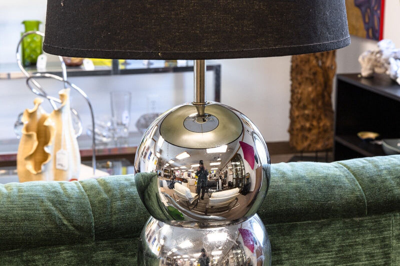 George Kovacs Contemporary Modern Chrome and Black 4 Stacked Bubble Table Lamp