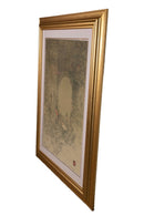 Lebadang Boat at Docks Signed Modern Lithograph with Intaglio H.C. Framed