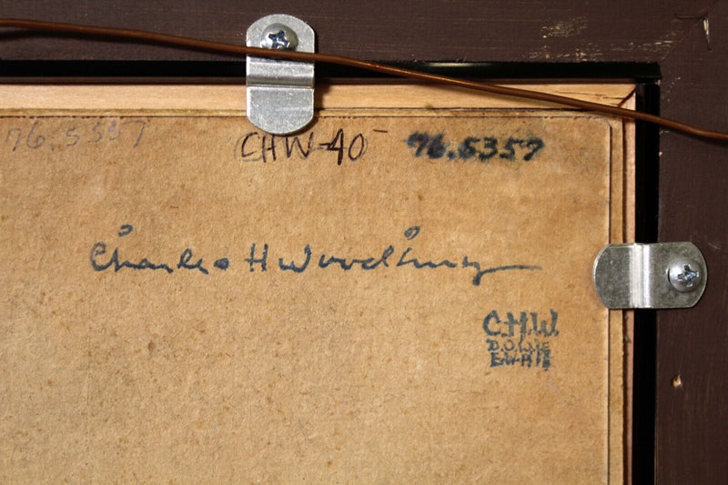 Charles H Woodbury Marine White House Oil on Board Estate Stamped CHW-40 Framed