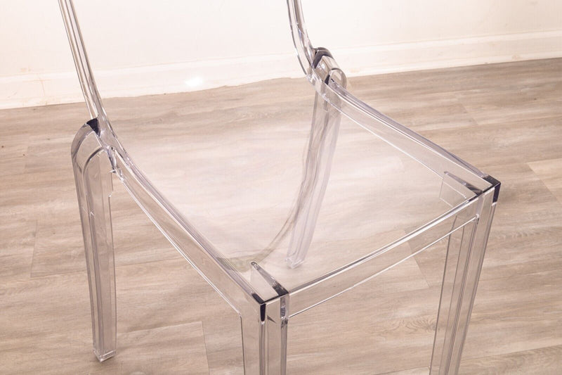 Kartell Hi Cut by Philippe Starck Contemporary Clear and Green Accent Chair