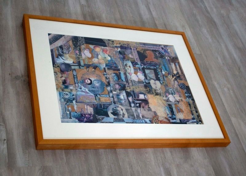 Contemporary Collage Signed Day 1995 Framed