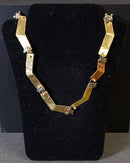 Richard Bitterman Modernism Metal with Silver Dot Design Necklace Fine Jewelry