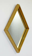Mid Century Modern Hollywood Regency Gold Gilt Wall Mirror La Barge Diamond 60s