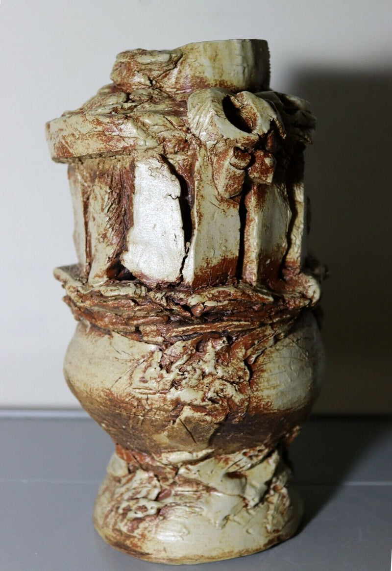 Mable Moss Mid Century Modern Brutalist Ceramic Vase
