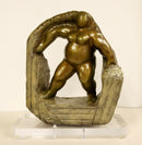 Contemporary Bronze Table Sculpture Duchess Nude Signed by Jerry Soble 1990s