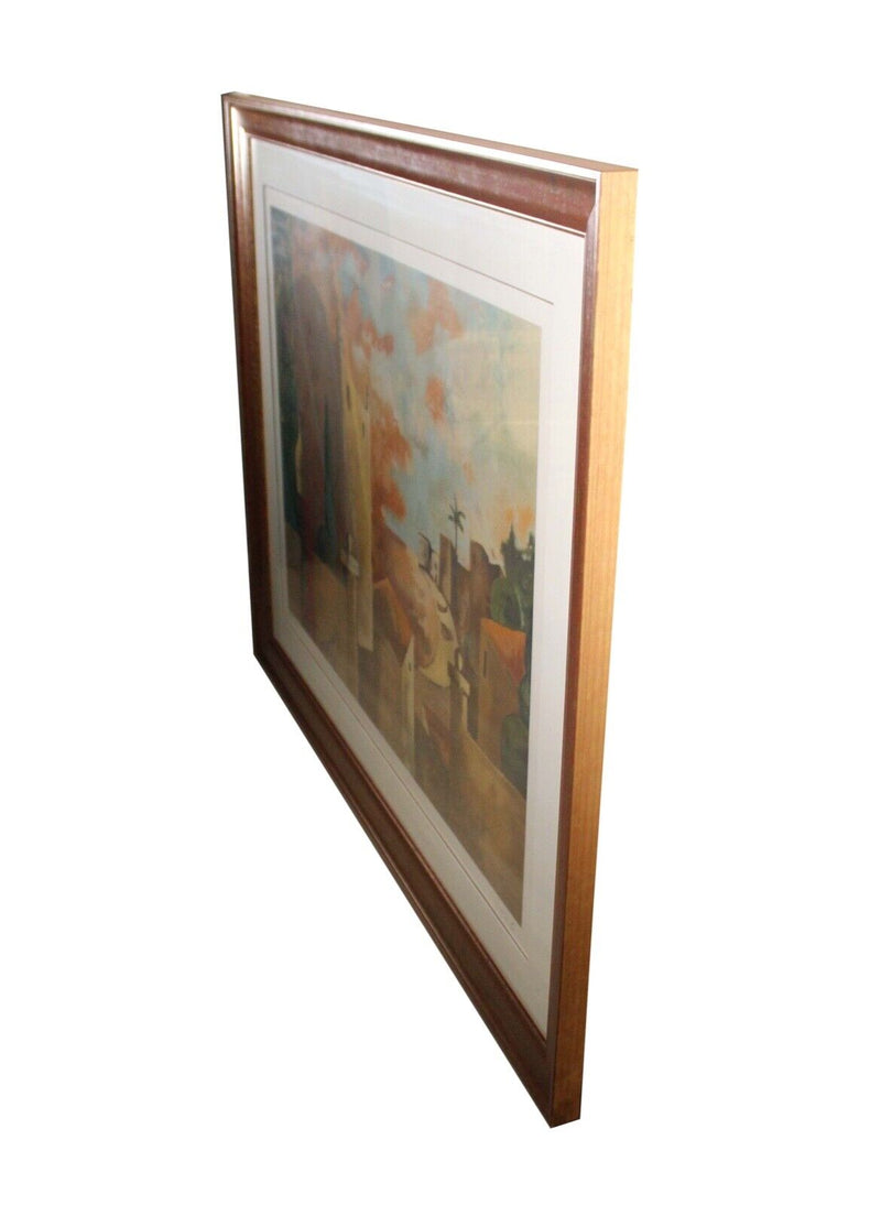 Didier Lourenco Signed Contemporary Village Scene Serigraph 38/275